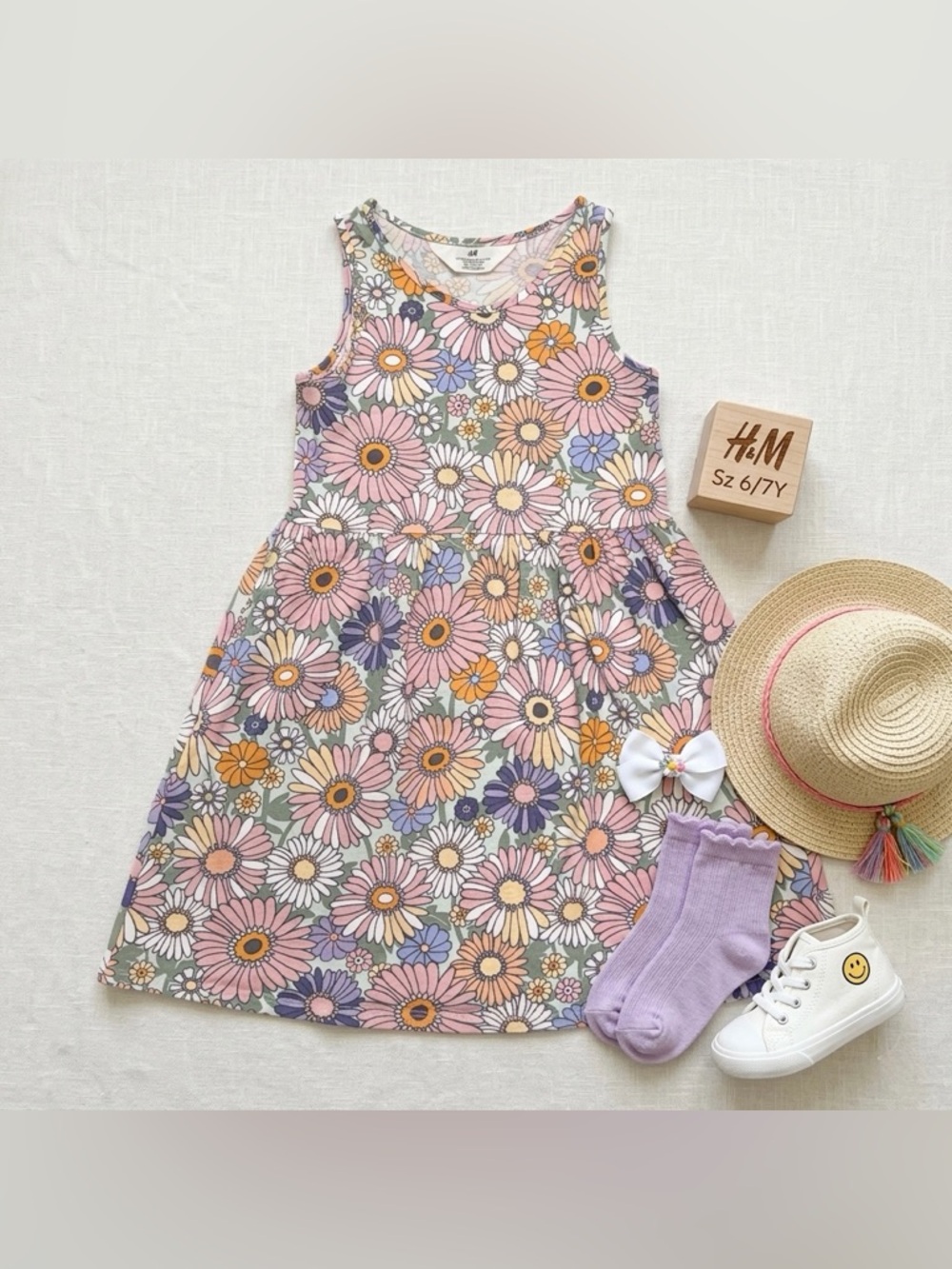 H&M Girls' Floral Tank Summer Dress